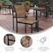 Flash Furniture Natural/Gray Armless Faux Teak Patio Dining Chair SB-CA108-NAT-GG - alternate 3